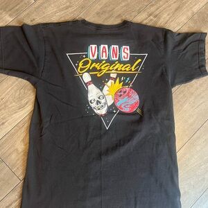Vans Black Tee with Colorful Logo